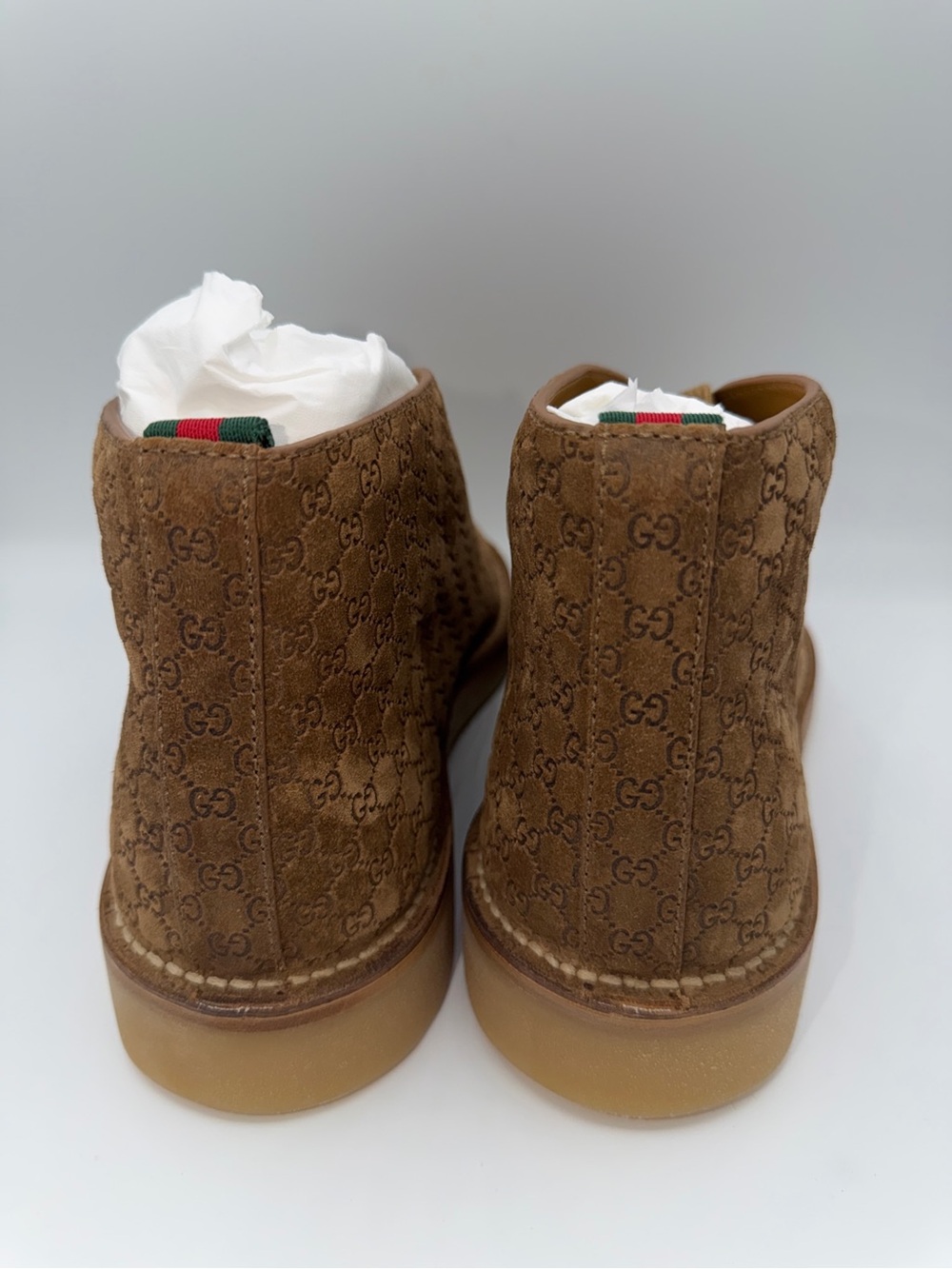 Gucci GG Brown Suede Chukka Desert Boots  Men’s Size 8 | US Men’s 8.5 - Picture 9 of 11